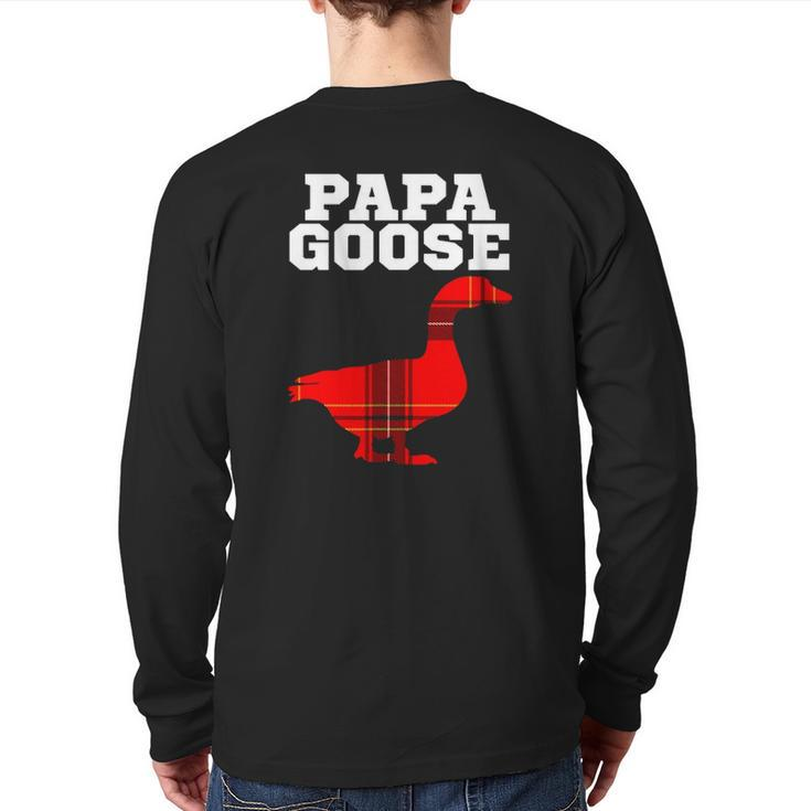 Papa Goose Papa Goose Father's Day Animal Back Print Long Sleeve T-shirt