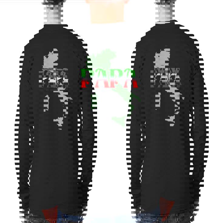 Papa For The Italian Father Back Print Long Sleeve T-shirt