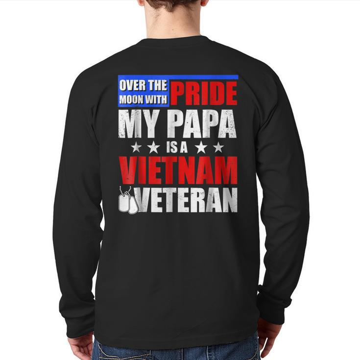 My Papa Is A Vietnam Veteran  For Kids Back Print Long Sleeve T-shirt