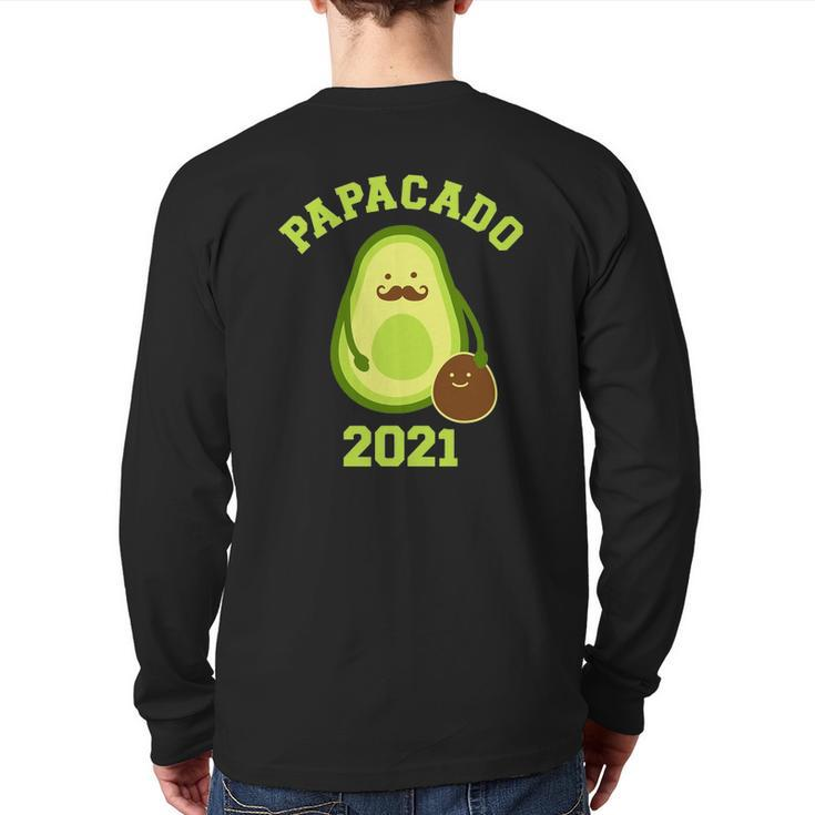 Papacado 2021  For New Dad Baby Annoucement Back Print Long Sleeve T-shirt