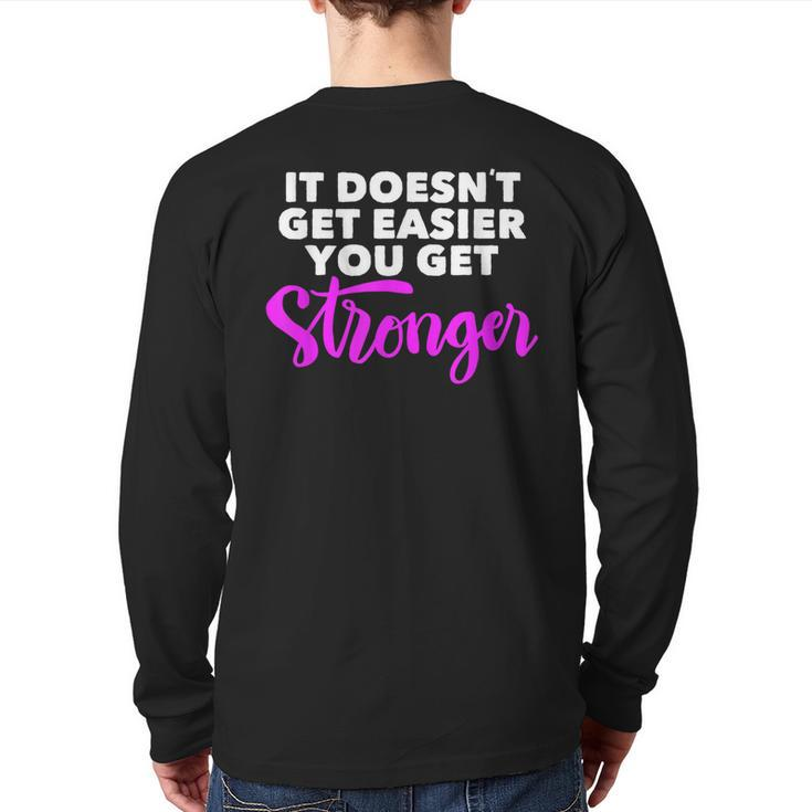 Physical Workout Gym Fitness Inspirational Quote  Back Print Long Sleeve T-shirt