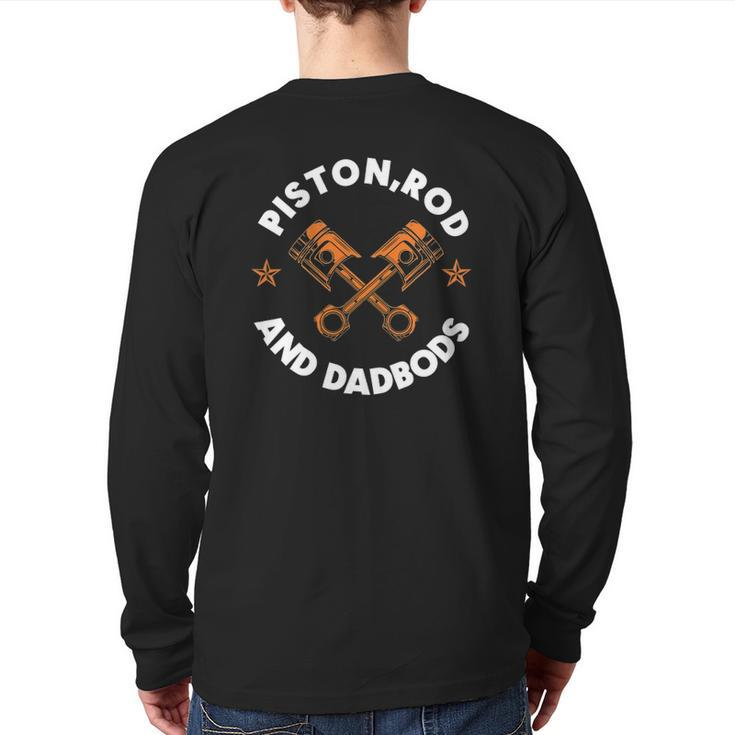 Piston Rod And Dadbods Car Mechanism Back Print Long Sleeve T-shirt