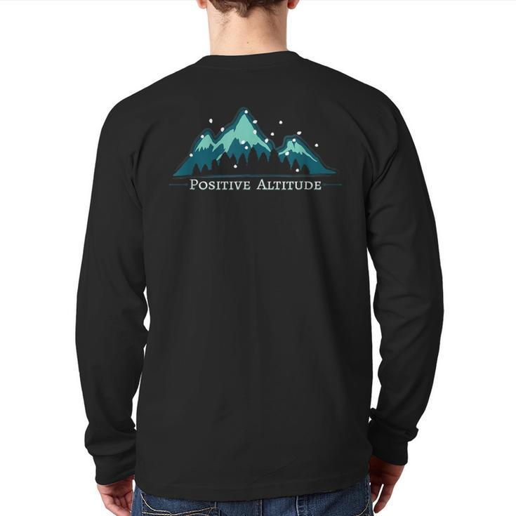 Positive Altitude Mountain Climbing Back Print Long Sleeve T-shirt