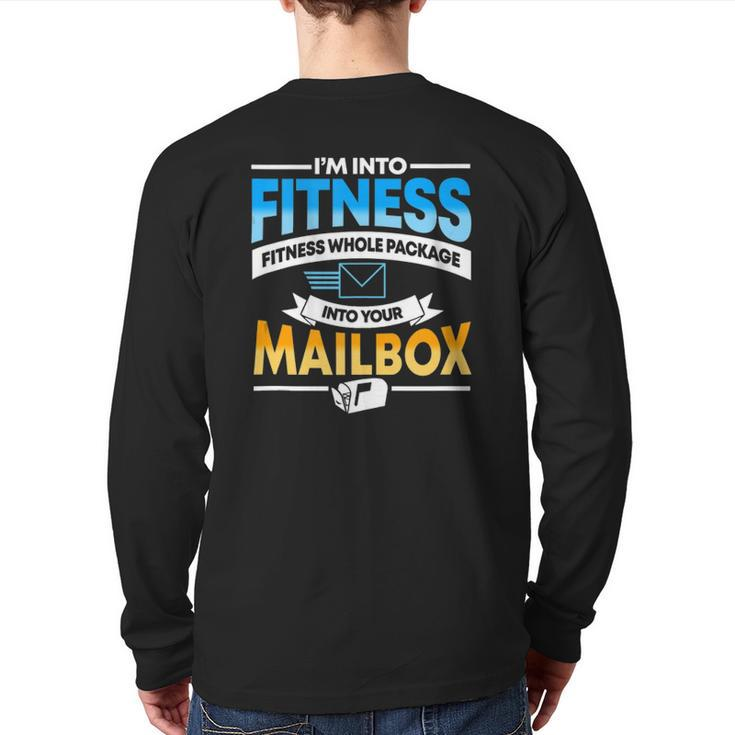 Postal Worker Mail Carrier Mailman Post Office Back Print Long Sleeve T-shirt