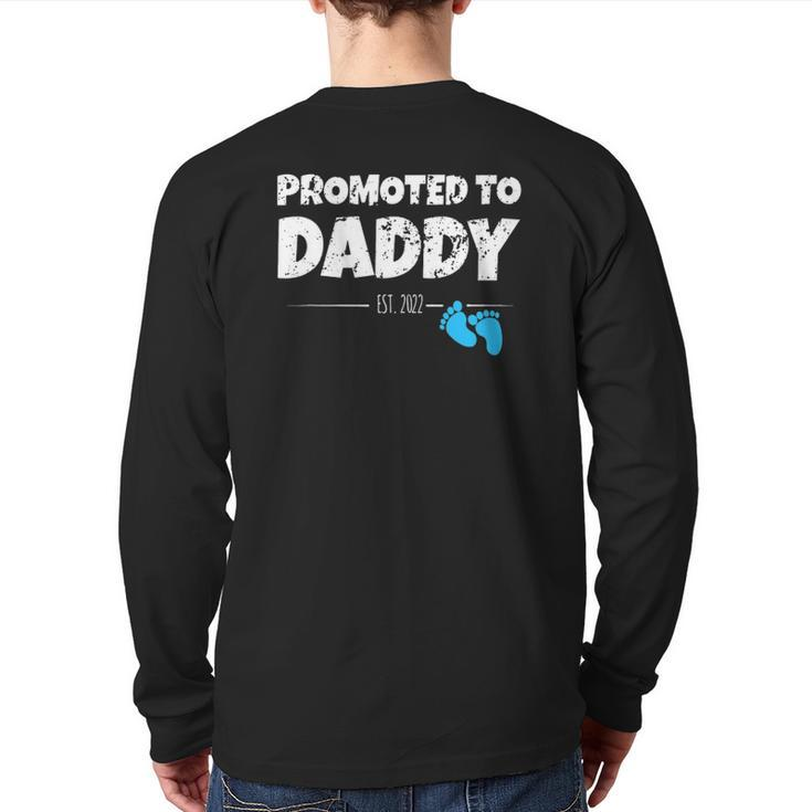 Promoted To Daddy 2022 First Time New Dad Back Print Long Sleeve T-shirt