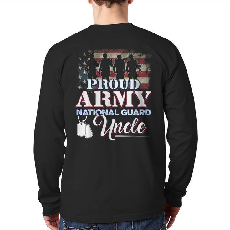Proud Army National Guard Uncle Veteran  Back Print Long Sleeve T-shirt