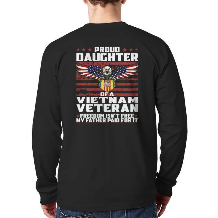 Proud Daughter Of A Vietnam Veteran Patriotic Family Back Print Long Sleeve T-shirt