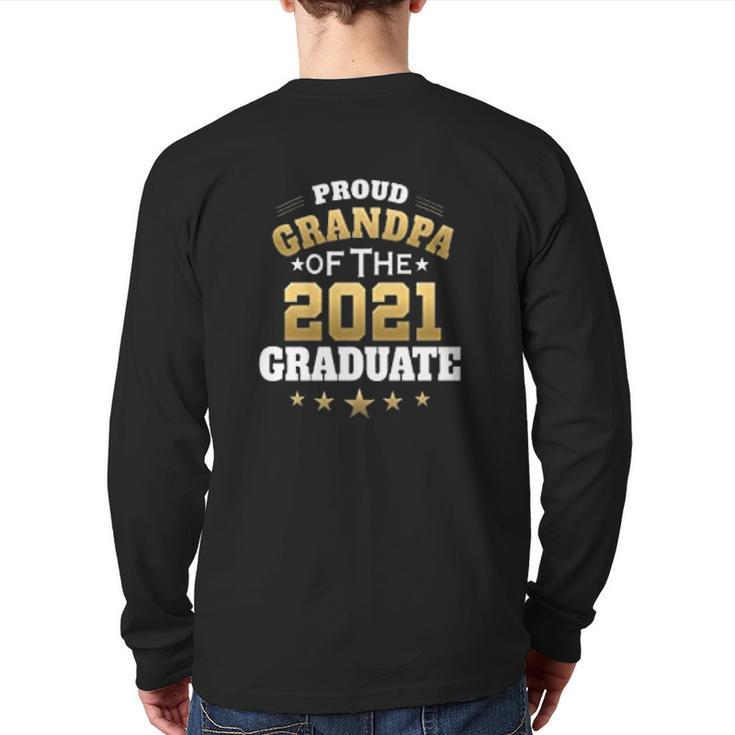 Proud Grandpa Of The 2021 Graduate Back Print Long Sleeve T-shirt