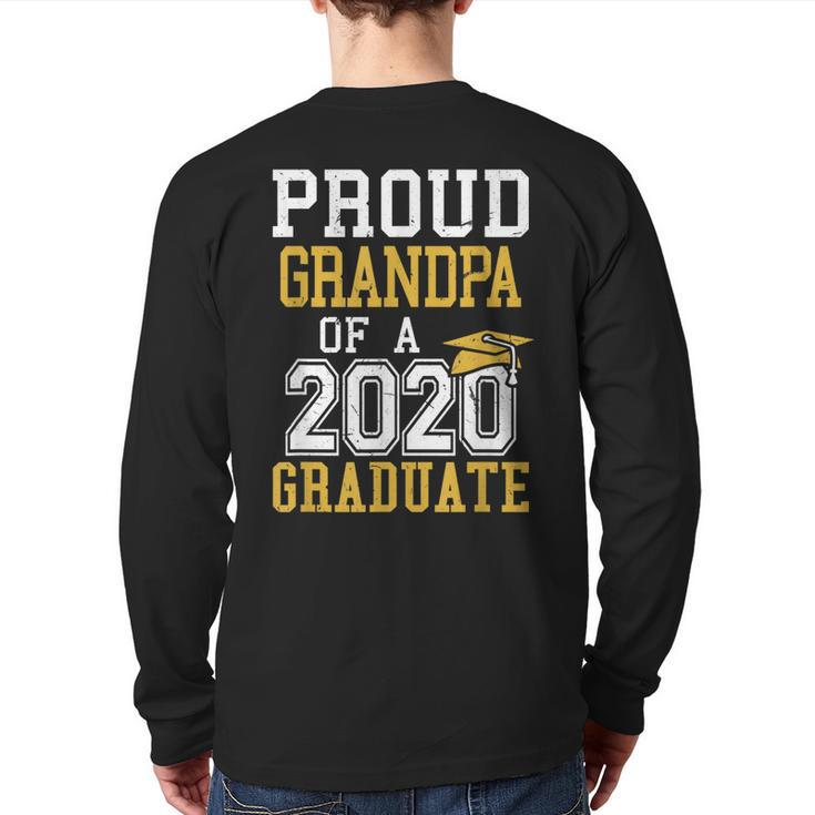Proud Grandpa Of A Class Of 2020 Graduate Senior Grandfather  Back Print Long Sleeve T-shirt