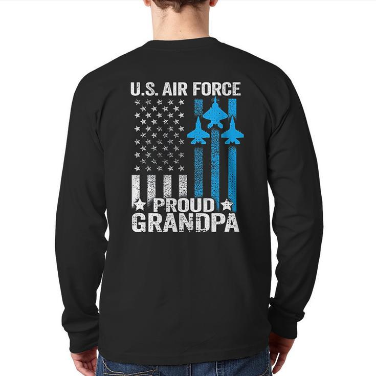 Proud Grandpa Us Air Force Back Print Long Sleeve T-shirt