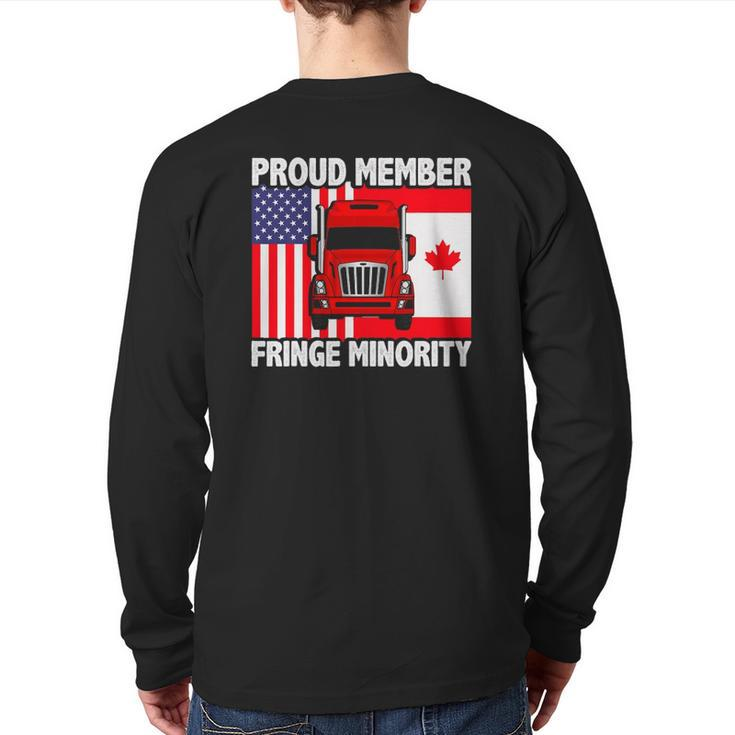 Proud Member Fringe Minority Canadian Trucker Back Print Long Sleeve T-shirt
