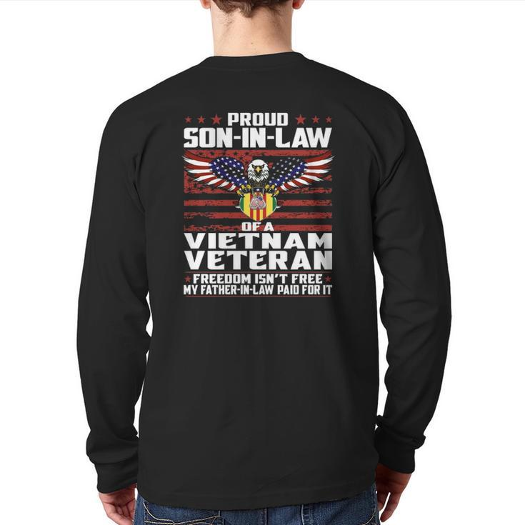 Proud Son In Law Of A Vietnam Veteran Patriotic  Back Print Long Sleeve T-shirt