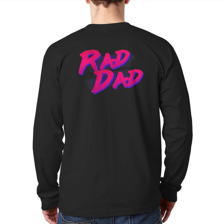 Rad Dad Retro Back Print Long Sleeve T-shirt