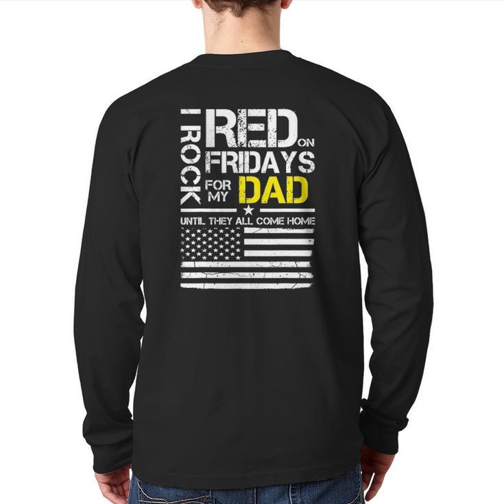 Red Friday Military Son Wear Red For My Dad Back Print Long Sleeve T-shirt