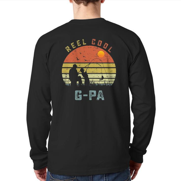Reel Cool G-Pa Fishing Grandpa Father's Day Fisherman Back Print Long Sleeve T-shirt