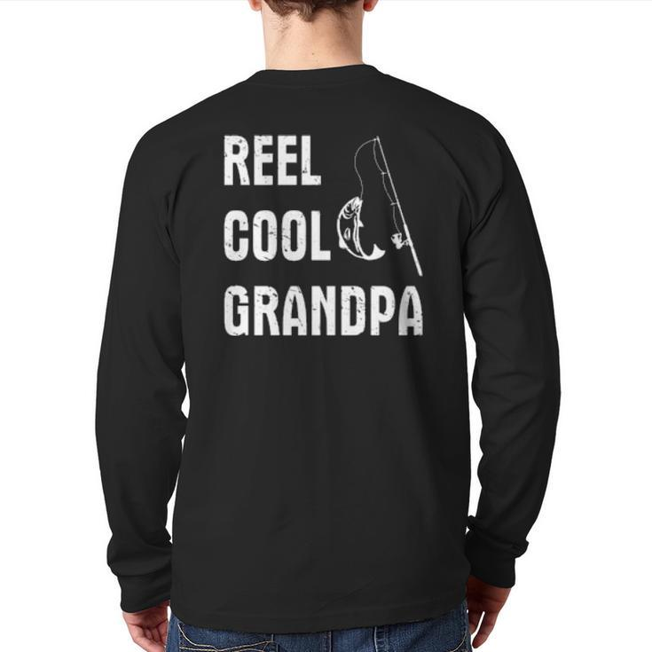 Fishing Grandpa For Dad Father's Day Men Fishing Back Print Long Sleeve  T-shirt