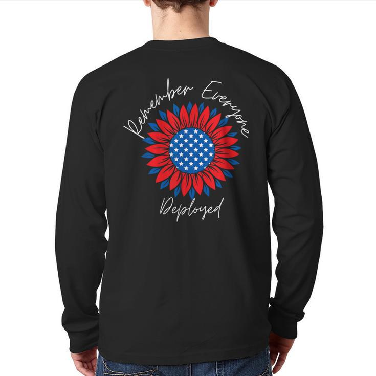 Remember Everyone Deployed-Wear Red On Friday Military Back Print Long Sleeve T-shirt