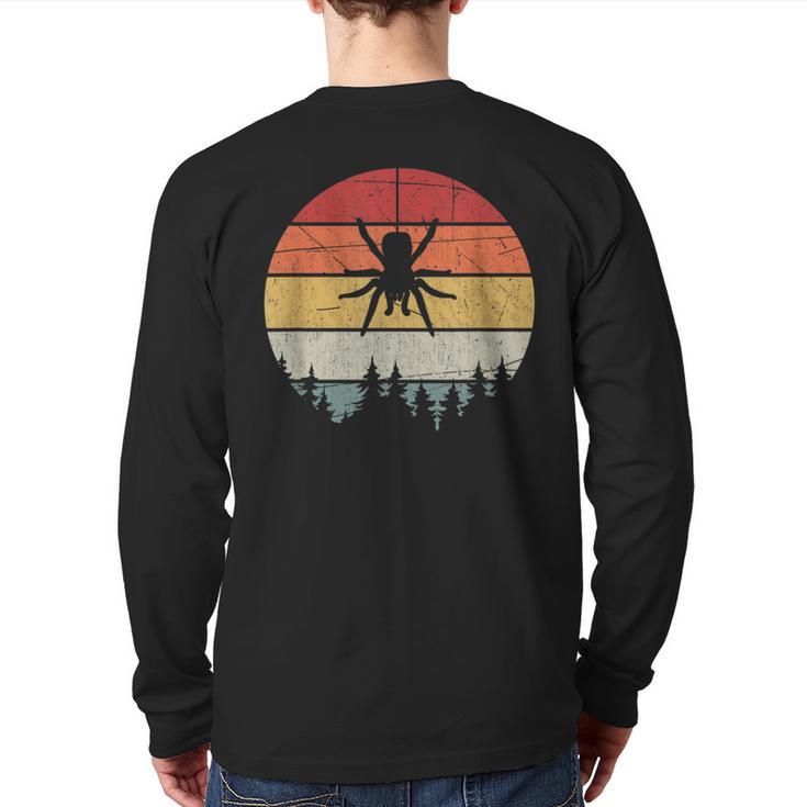 Retro Arachnid Tarantula Spider Back Print Long Sleeve T-shirt