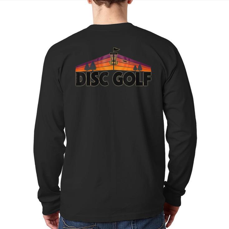 Retro Disc Golf Lover Disc Golf Sport Back Print Long Sleeve T-shirt