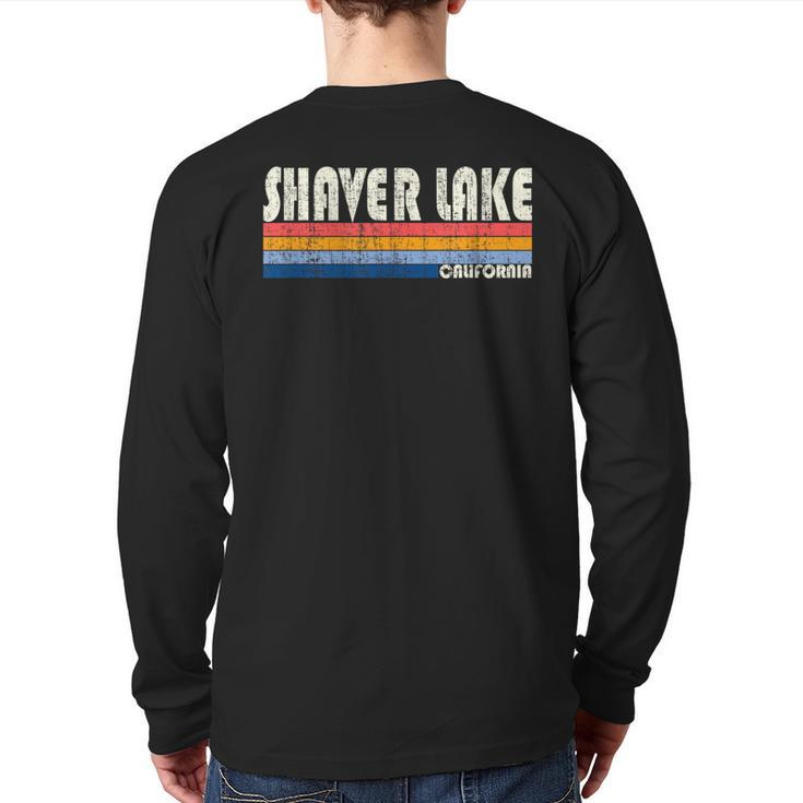 Retro Vintage 70S 80S Style Shaver Lake Ca Back Print Long Sleeve T-shirt