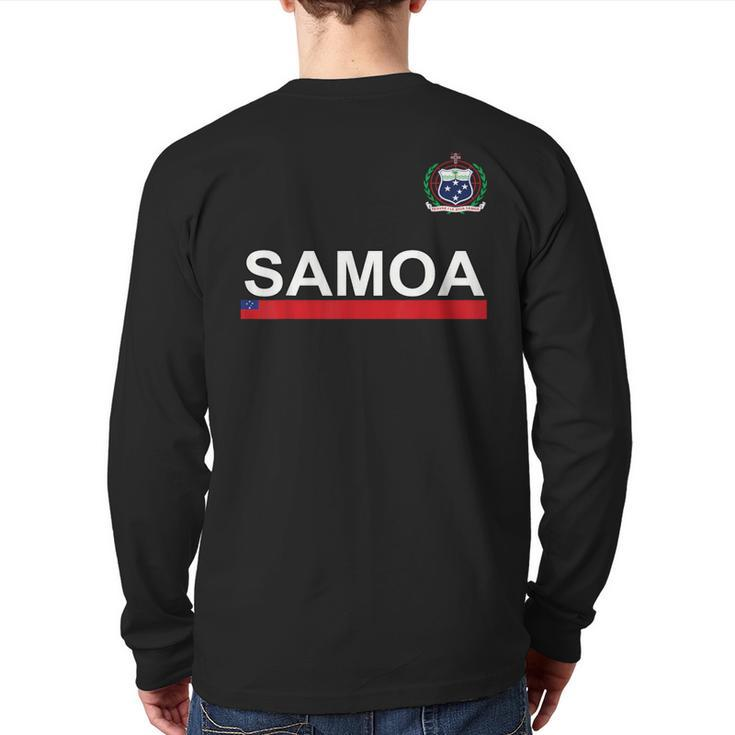 Samoa Sport Style Flag & Crest Back Print Long Sleeve T-shirt