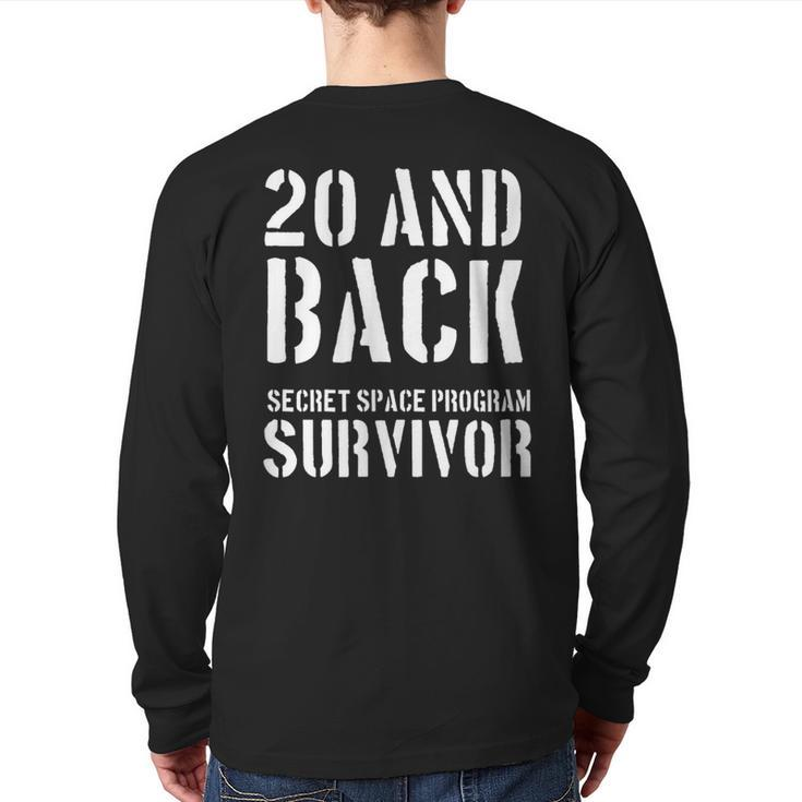 Secret Space Program Military Font 20 And Back Survivor Back Print Long Sleeve T-shirt