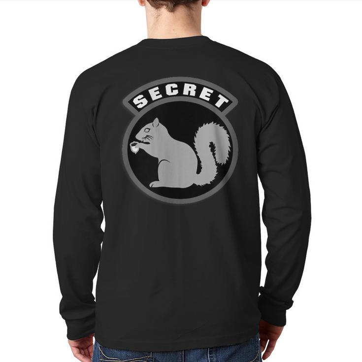 Secret Squirrel Military Intelligence Usaf Patch Back Print Long Sleeve T-shirt