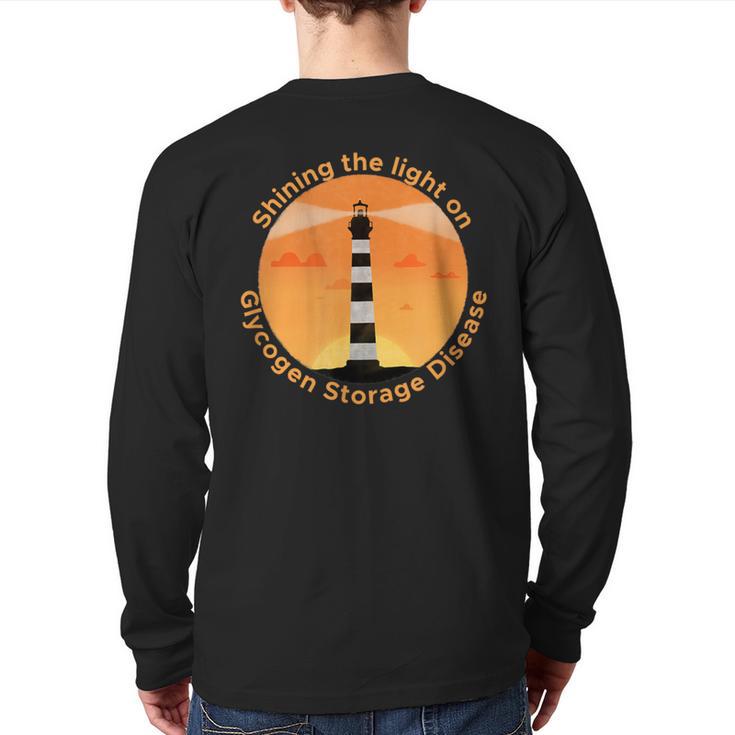 Shining The Light On Glycogen Storage Disease Gsd Back Print Long Sleeve T-shirt