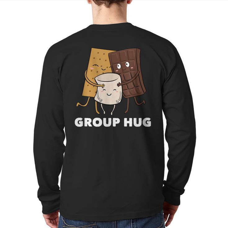 Smores Group Hug Marshmallow Chocolate Back Print Long Sleeve T-shirt