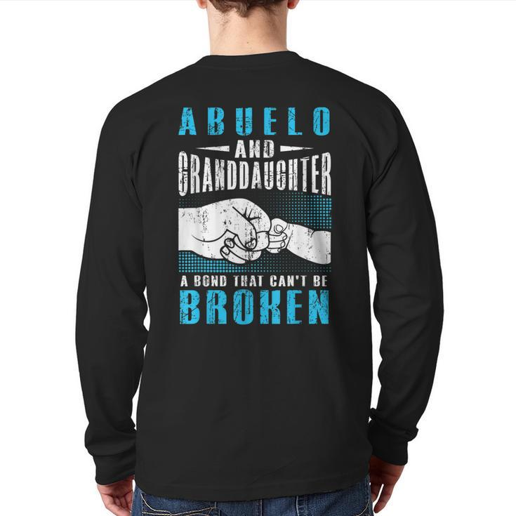 Spanish Grandpa Abuelo Granddaughter Fathers Day Back Print Long Sleeve T-shirt