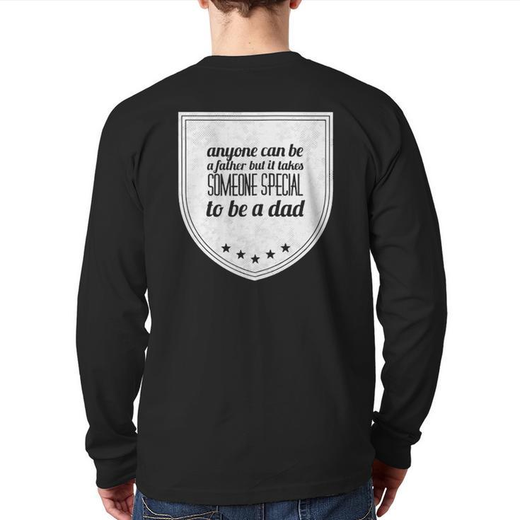Special Dad Last Minute Father's Day Back Print Long Sleeve T-shirt