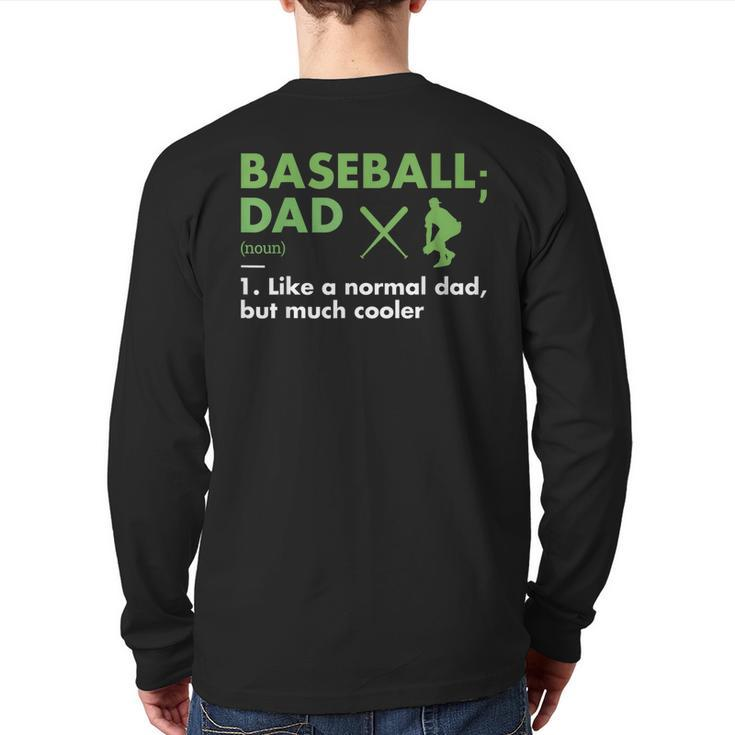 Sport Dad Definition Baseball Back Print Long Sleeve T-shirt