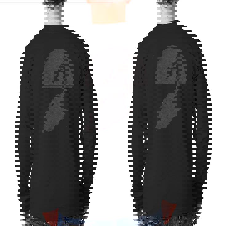 Super Dad Shadow Back Print Long Sleeve T-shirt