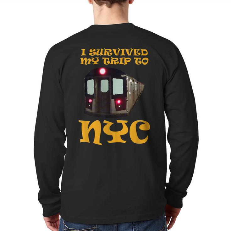 I Survived My Trip To Nyc Back Print Long Sleeve T-shirt