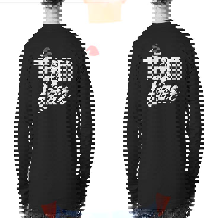Team Nice Couple Matching Outfit Team Naughty Back Print Long Sleeve T-shirt