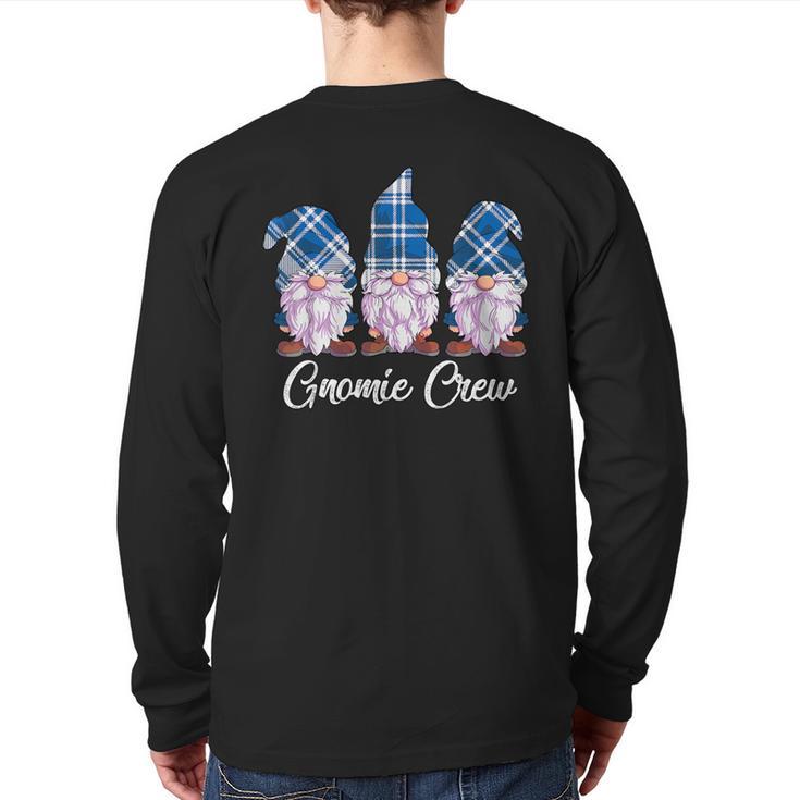 Three Gnomes Family Matching Christmas Buffalo Plaid Back Print Long Sleeve T-shirt