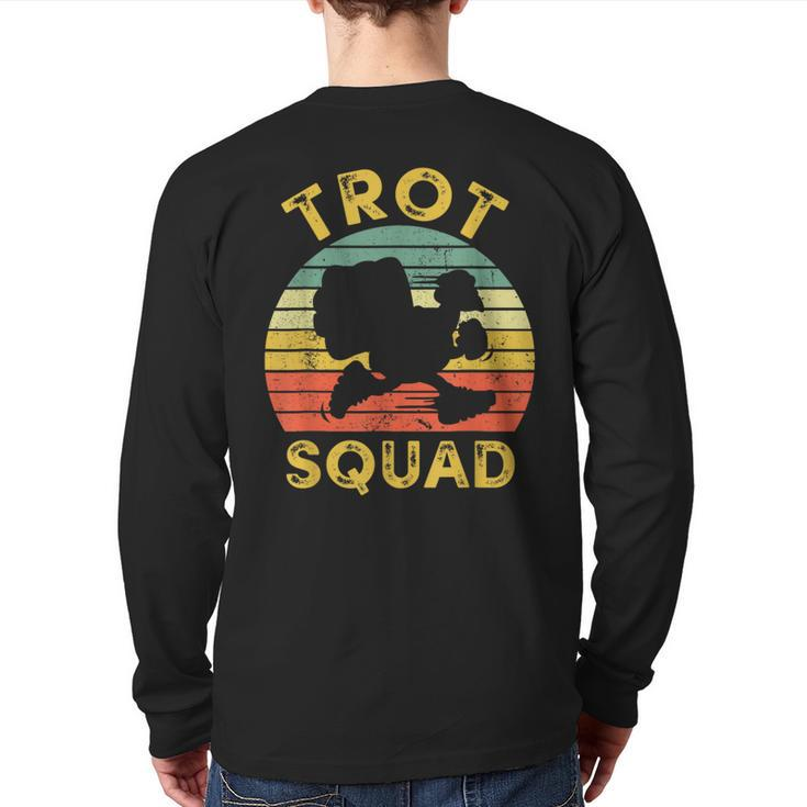 Turkey Trot Squad Thanksgiving Running Family Matching Back Print Long Sleeve T-shirt