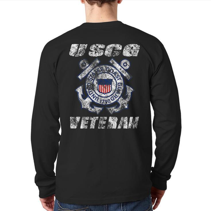 Us Coast Guard Original Veteran Vintage Veteran  Back Print Long Sleeve T-shirt