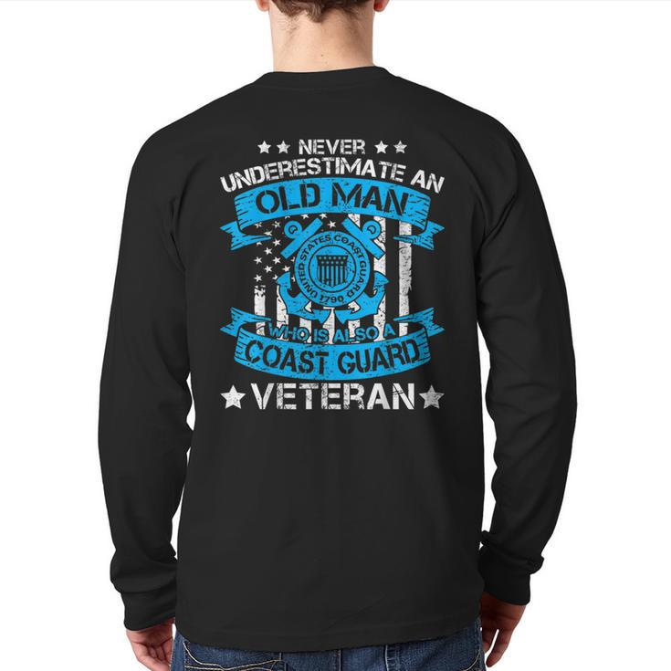 Us Coast Guard Veteran Day Uscg  Veteran  Back Print Long Sleeve T-shirt