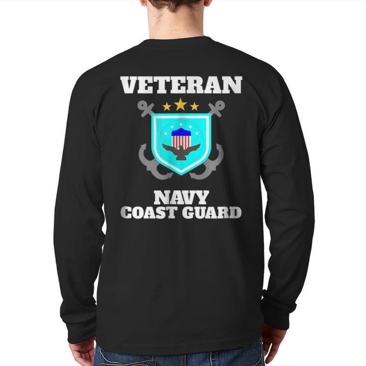 Veteran Navy Coast Guard Veteran  Back Print Long Sleeve T-shirt