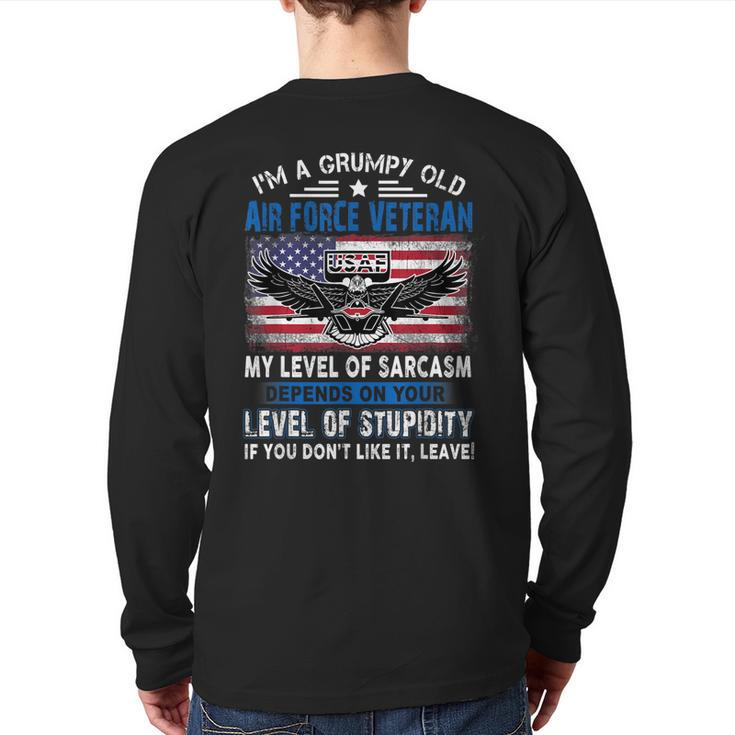 Veteran Of The United States Us Air Force Back Print Long Sleeve T-shirt