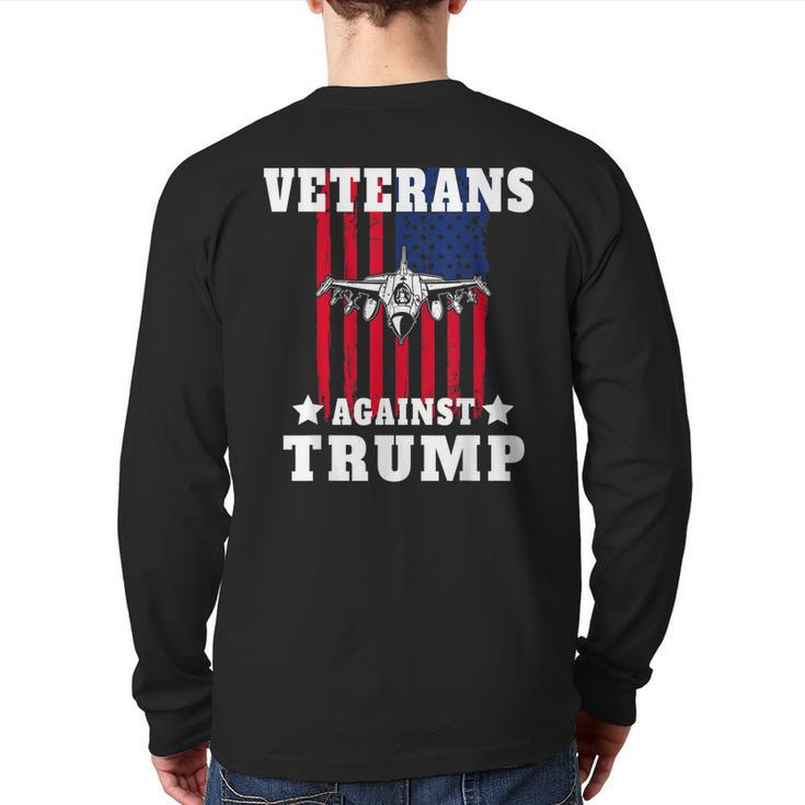 Veterans Against Trump Anti Trump Military Back Print Long Sleeve T-shirt