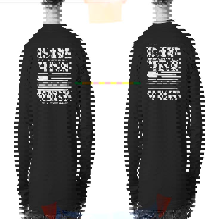 Vietnam Veteran I Vietnam Us Veteran Back Print Long Sleeve T-shirt
