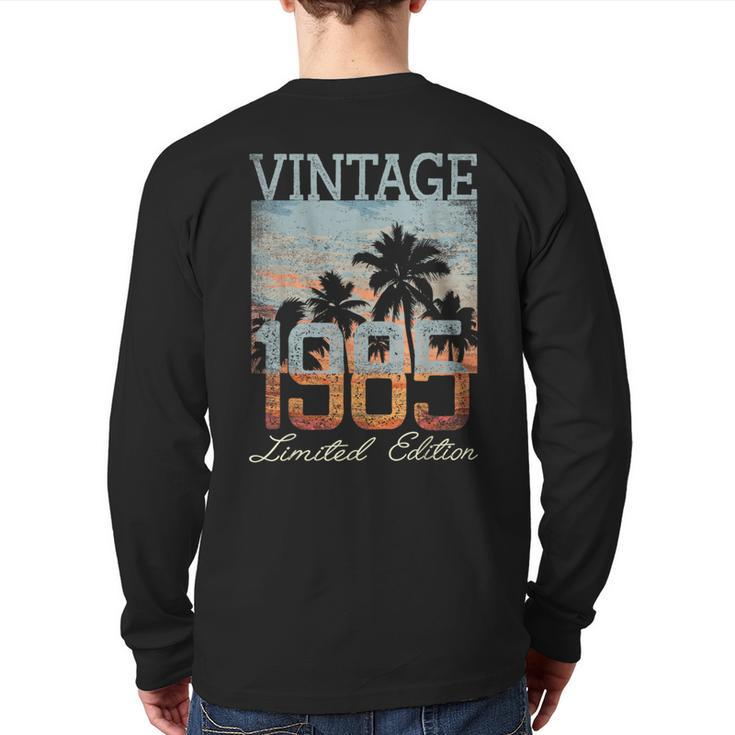 Vintage 1985 Limited Edition 38Th Birthday 38 Year Old Back Print Long Sleeve T-shirt