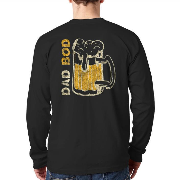 Vintage It's Not A Dad Bod It's Father Dad Figure Drinking Back Print Long Sleeve T-shirt