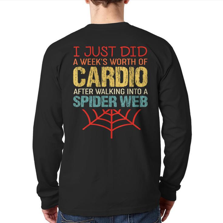 Vintage I Just Did A Week's Worth Of Cardio Workout Back Print Long Sleeve T-shirt
