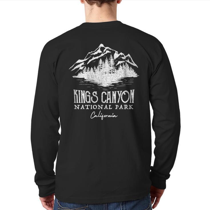 Vintage Kings Canyon National Park California Back Print Long Sleeve T-shirt