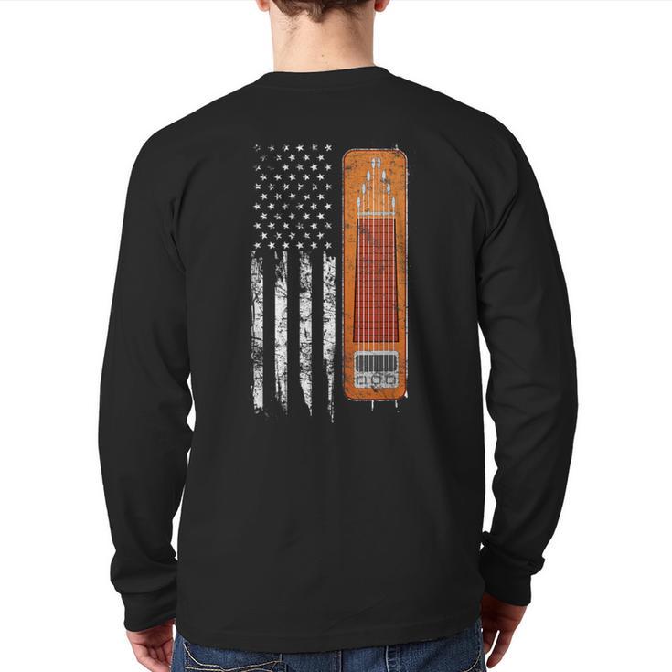 Vintage Pedal Sl American Us Flag Back Print Long Sleeve T-shirt