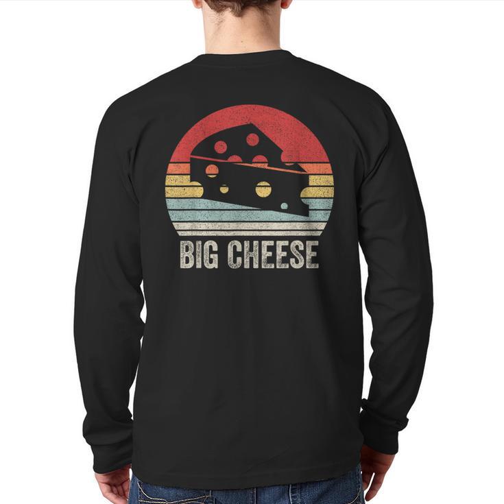 Vintage Retro Big Cheese Ceo Boss Owner Back Print Long Sleeve T-shirt