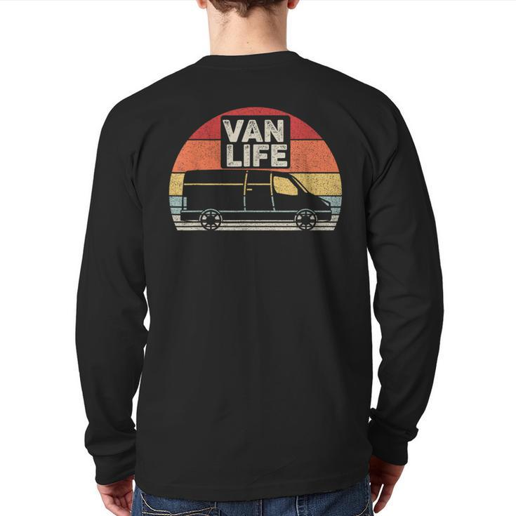 Vintage Retro Vanlife Camper Van Life Back Print Long Sleeve T-shirt